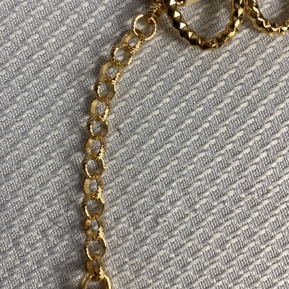 Hope Collection Jewelry Goldtone Pendant Necklace & Drop Earrings Set Retro Chic - Picture 8 of 11
